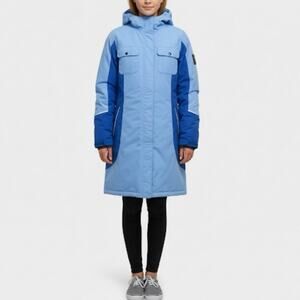 Lands' End Kids The Squall Insulated Winter Coat Grow Along Blue Size Large/14